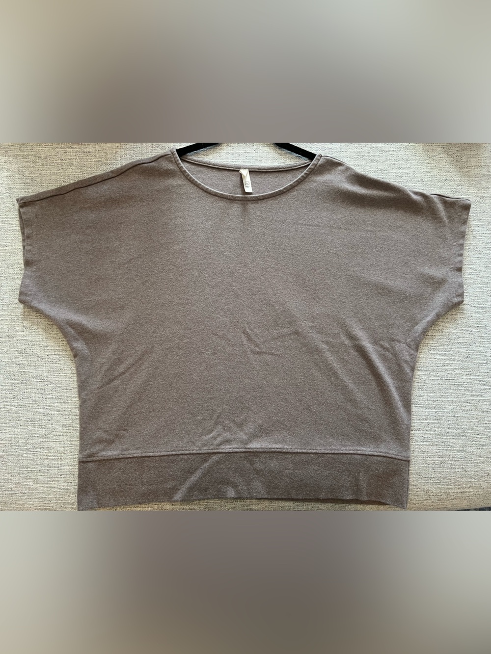 Pact Heathered Earthy Taupe Organic Cotton Airplane Dolman Top